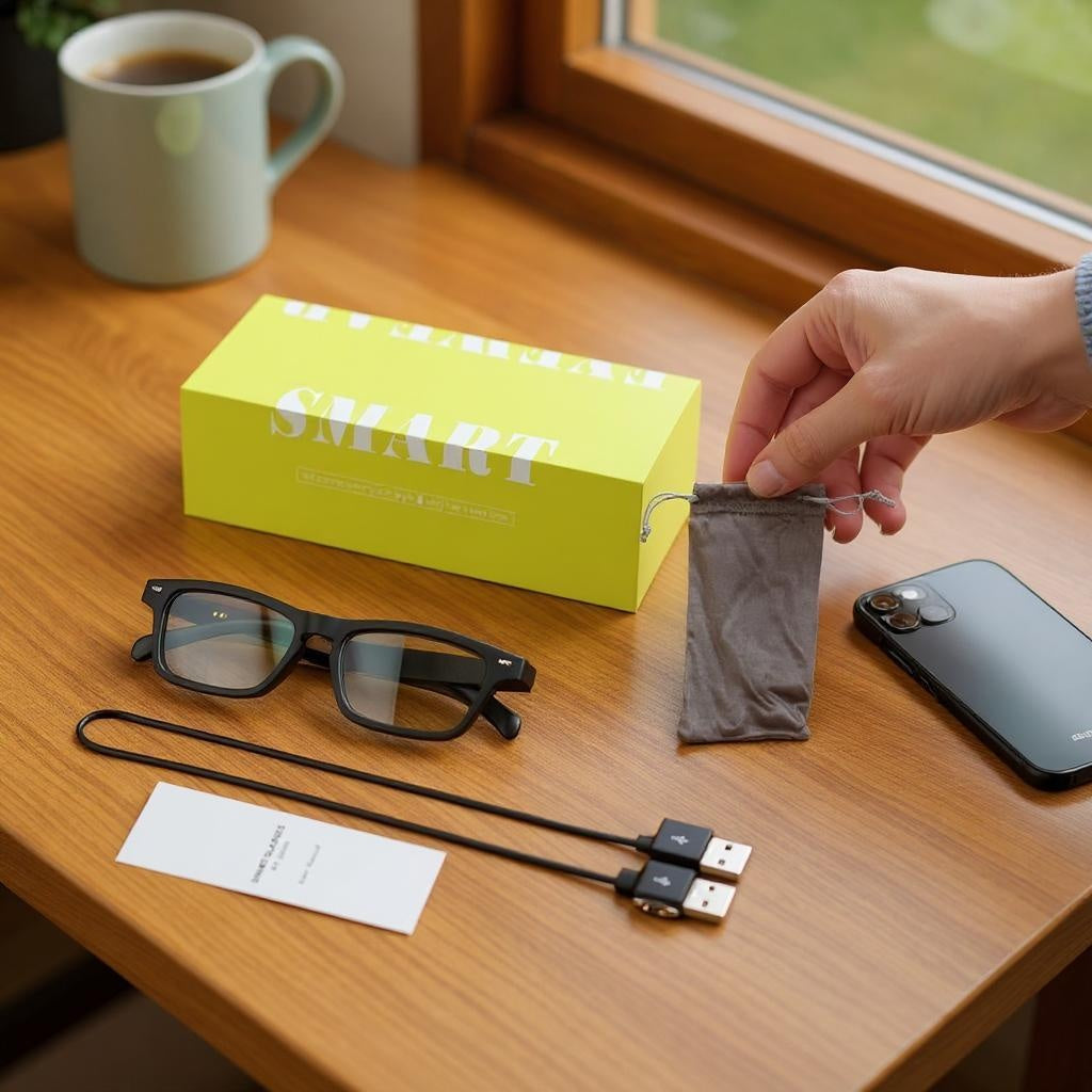Smart Glasses, Wireless Earphones With Microphone