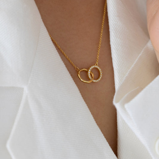 Interlink Rings Necklace-0